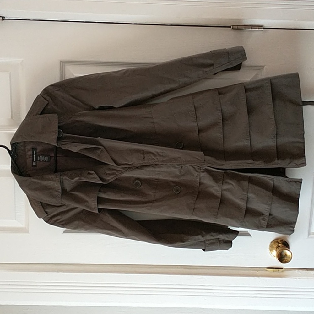 INC Green Linen Jacket - Picture 2 of 5